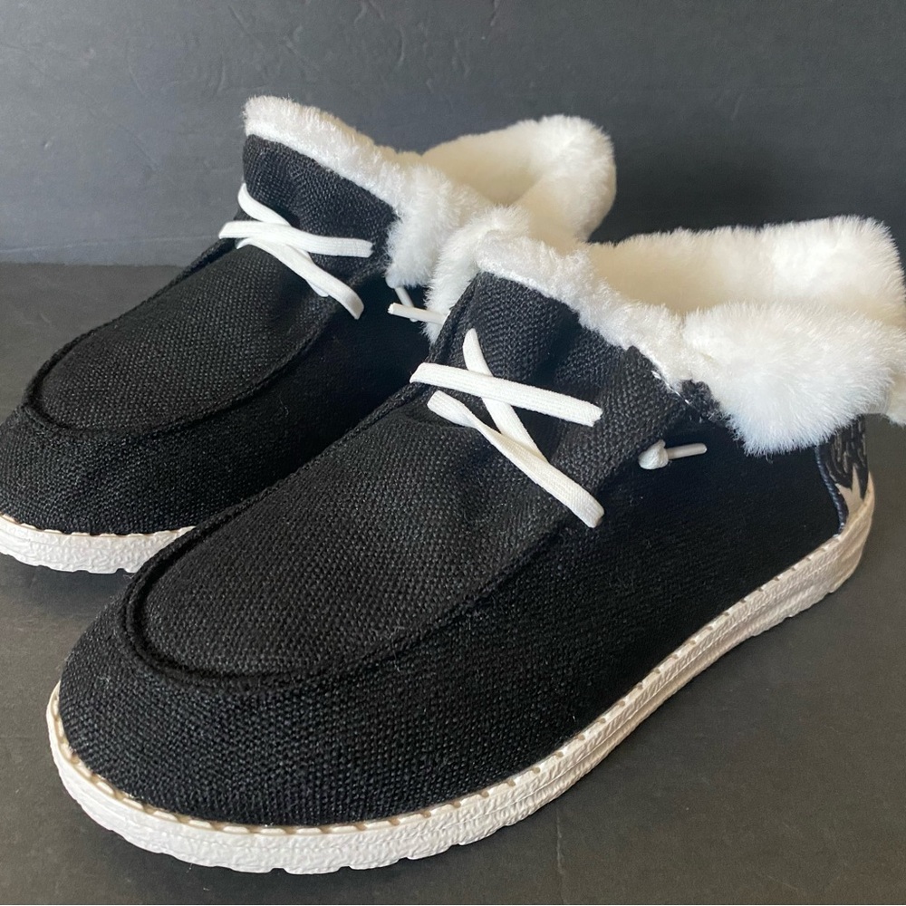 Warm Plush Lined Canvas Black - Picture 7 of 10